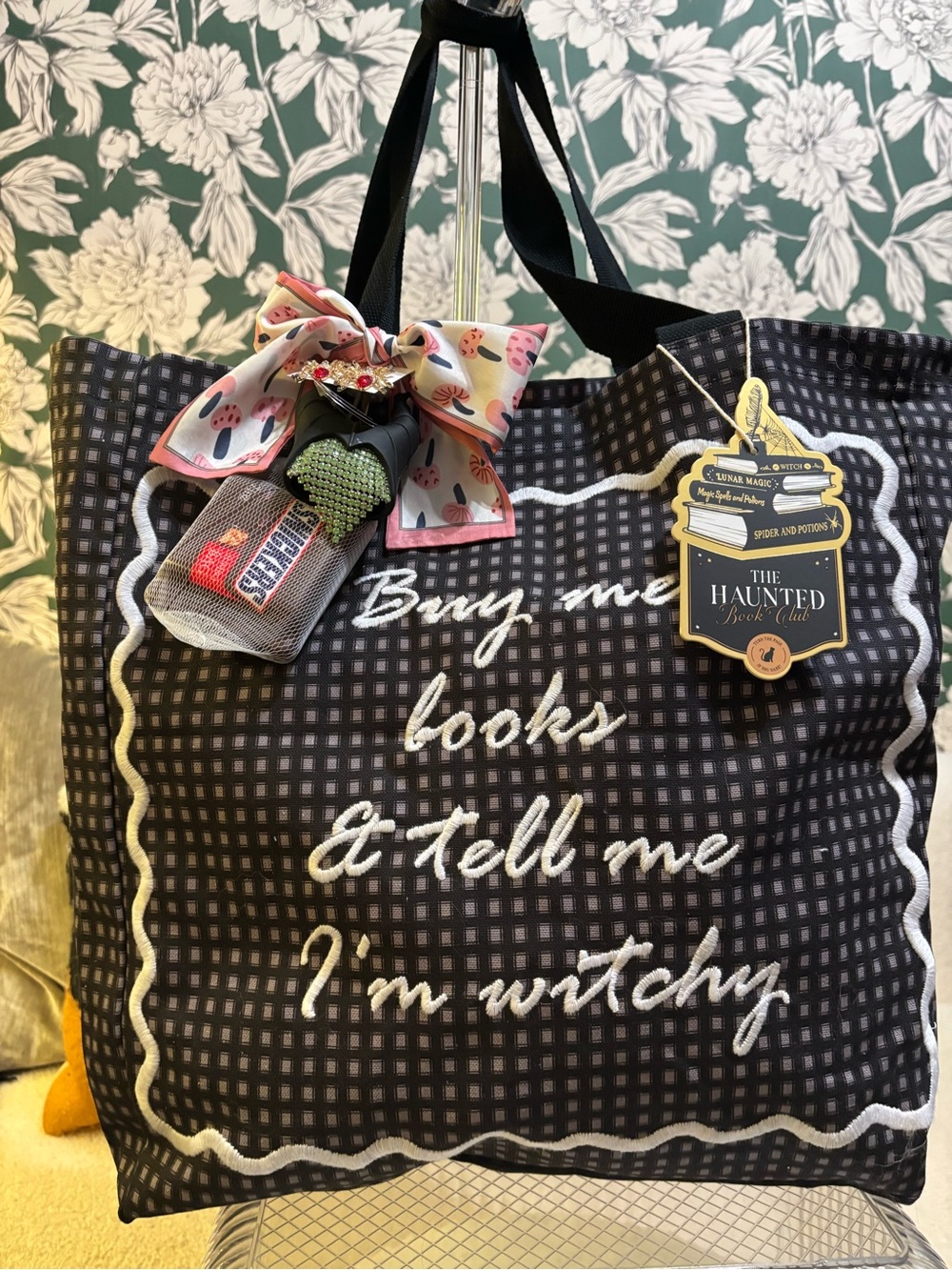 “Buy Me Books” BUNDLE with scarf, BBW Maleficent Pocketbac, Earrings & Squish